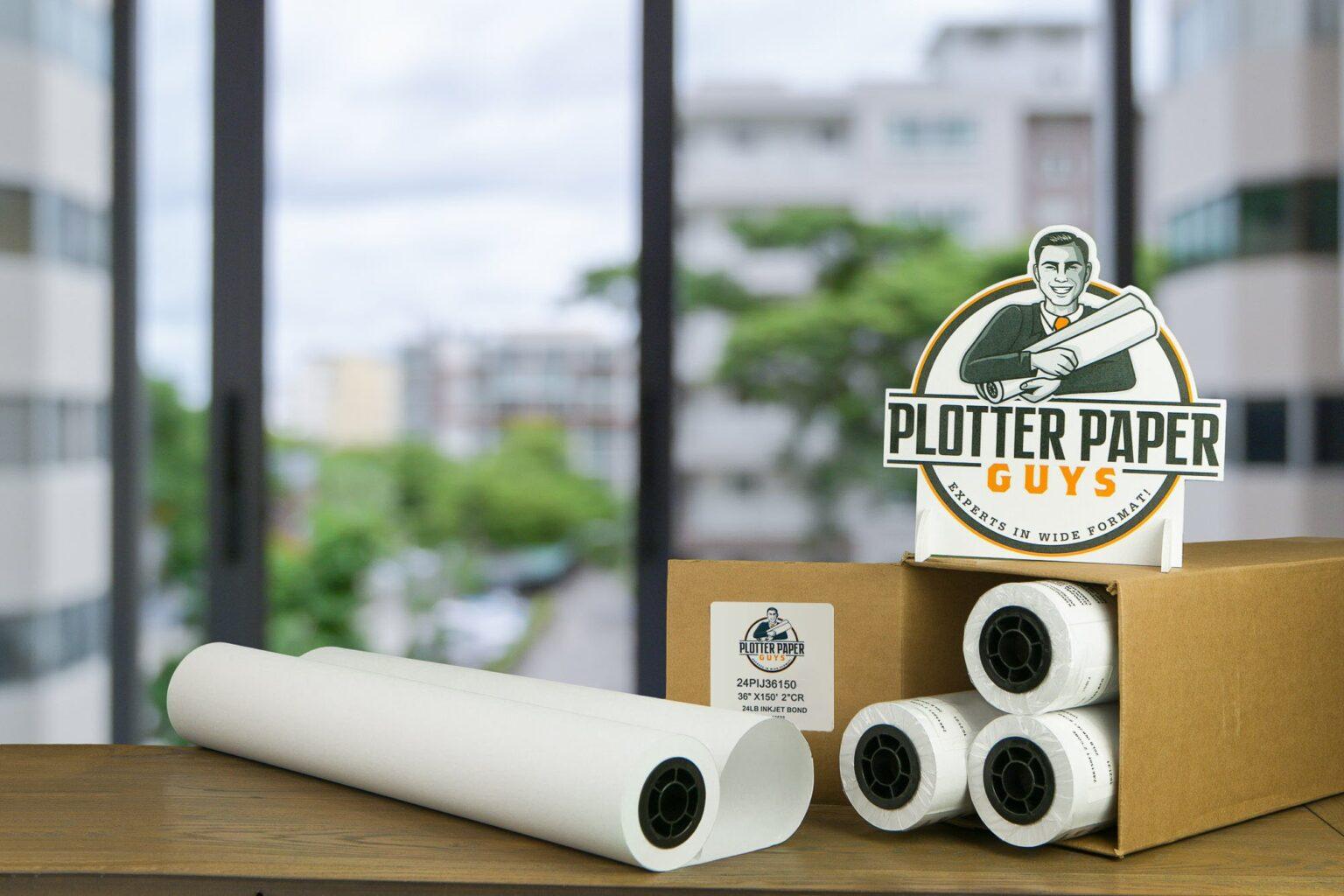 24 lb Inkjet Uncoated Bond Paper 36" x 150' Plotter Paper Guys