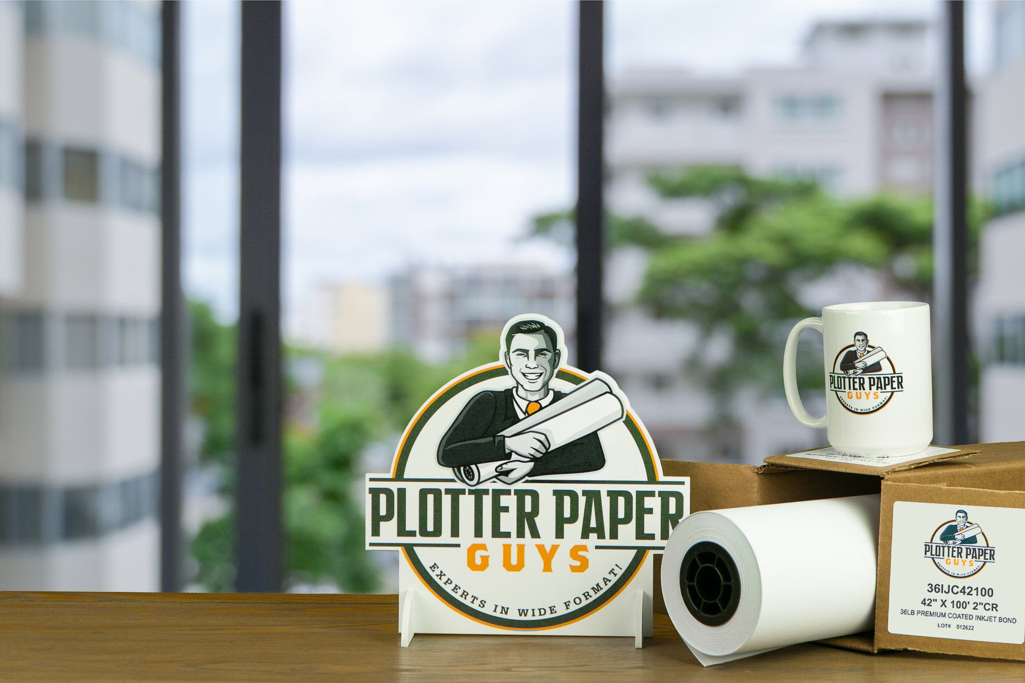 36 lb 1 Roll Premium Coated Bond Plotter Paper 42 x 100 2 Core 