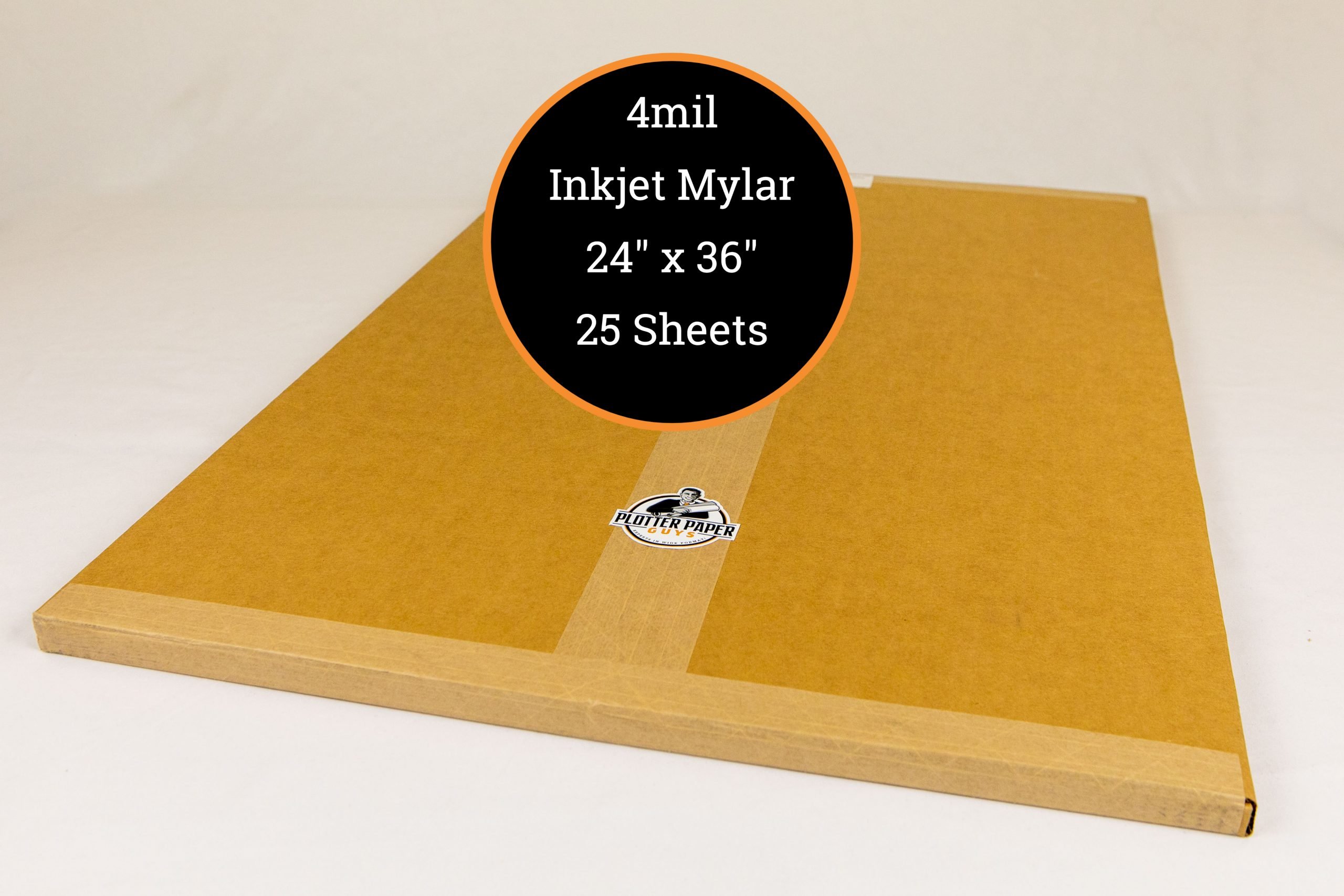 4 Mil Double Matte Inkjet Mylar - 24 x 36 (25 sheets) - Plotter Paper Guys