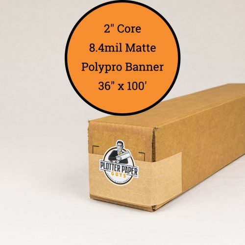 2" core 8.4 mil matte polypro banner