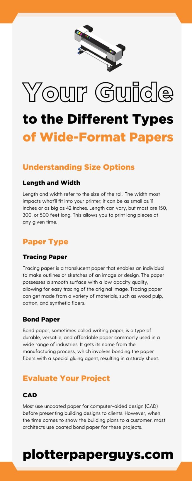 Your Guide to the Different Types of WideFormat Papers