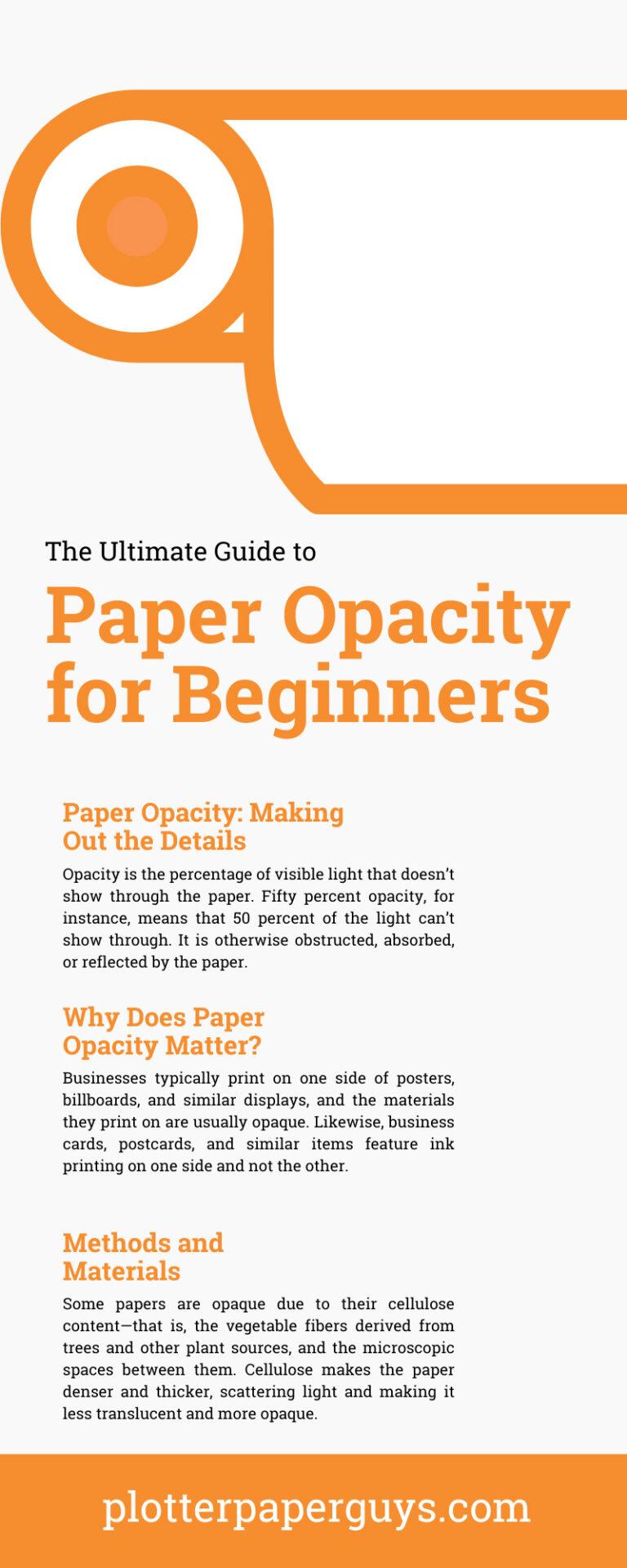 The Ultimate Guide to Paper Opacity for Beginners