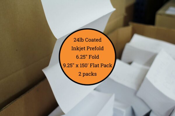 24 lb Premium Coated Inkjet Prefold Paper (6.25" Fold) - 9.25" x 150' pack - Image 7