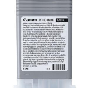 PFI-033MBK - Pigment Matte Black Ink Tank 55ml